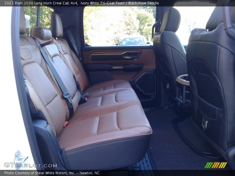 Ivory White Tri-Coat Pearl / Black/New Saddle 2021 Ram 1500 Long Horn Crew Cab 4x4