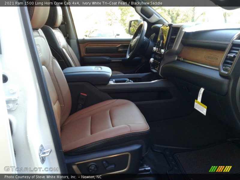 Ivory White Tri-Coat Pearl / Black/New Saddle 2021 Ram 1500 Long Horn Crew Cab 4x4