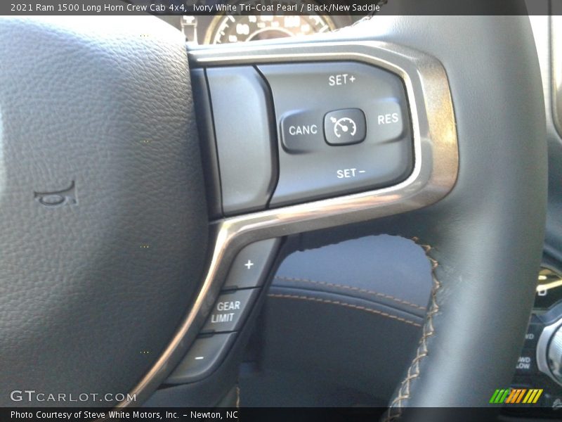 Ivory White Tri-Coat Pearl / Black/New Saddle 2021 Ram 1500 Long Horn Crew Cab 4x4