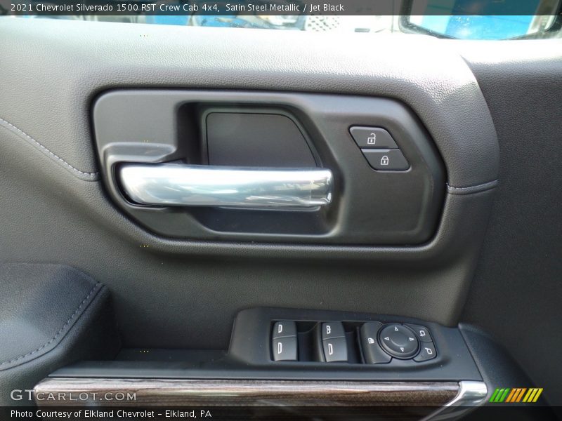 Satin Steel Metallic / Jet Black 2021 Chevrolet Silverado 1500 RST Crew Cab 4x4