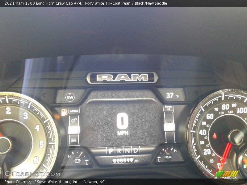 Ivory White Tri-Coat Pearl / Black/New Saddle 2021 Ram 1500 Long Horn Crew Cab 4x4