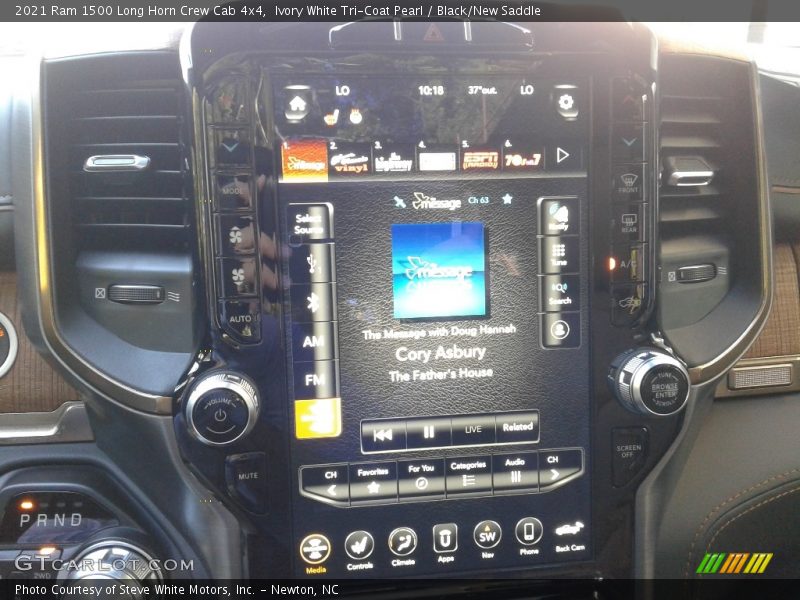Ivory White Tri-Coat Pearl / Black/New Saddle 2021 Ram 1500 Long Horn Crew Cab 4x4