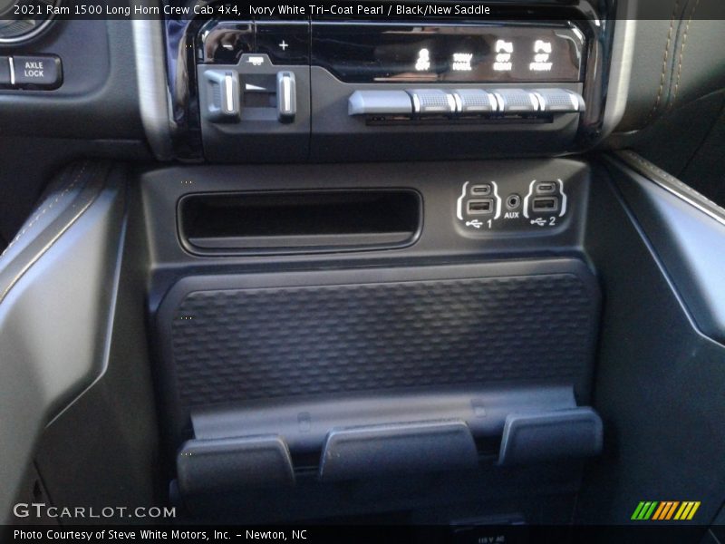 Ivory White Tri-Coat Pearl / Black/New Saddle 2021 Ram 1500 Long Horn Crew Cab 4x4