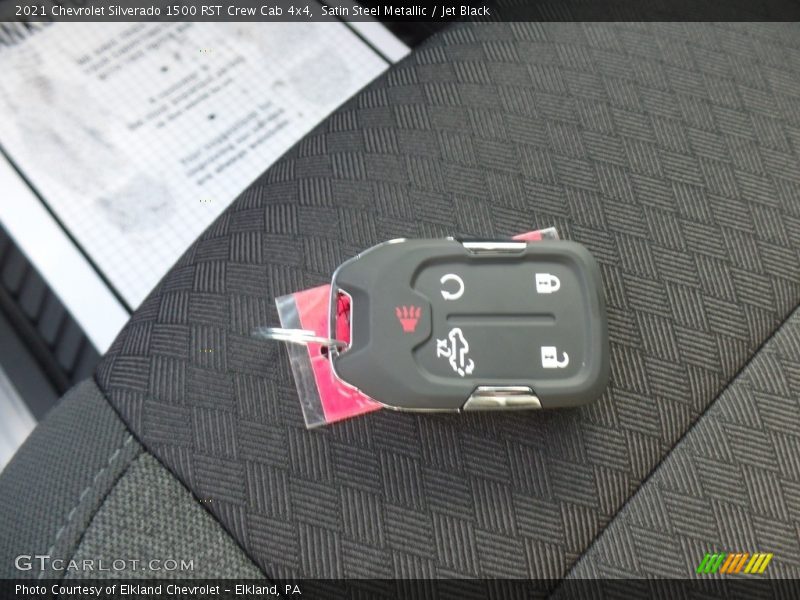 Satin Steel Metallic / Jet Black 2021 Chevrolet Silverado 1500 RST Crew Cab 4x4