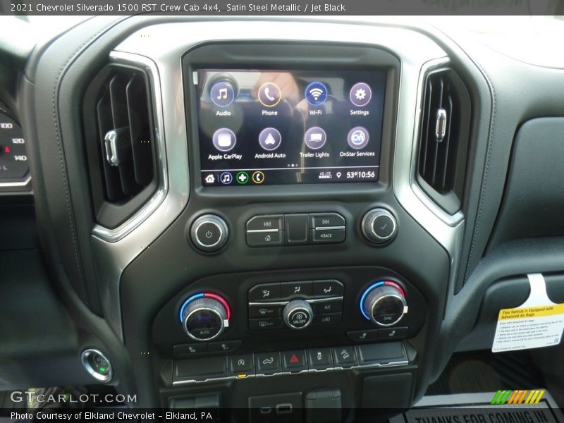 Satin Steel Metallic / Jet Black 2021 Chevrolet Silverado 1500 RST Crew Cab 4x4