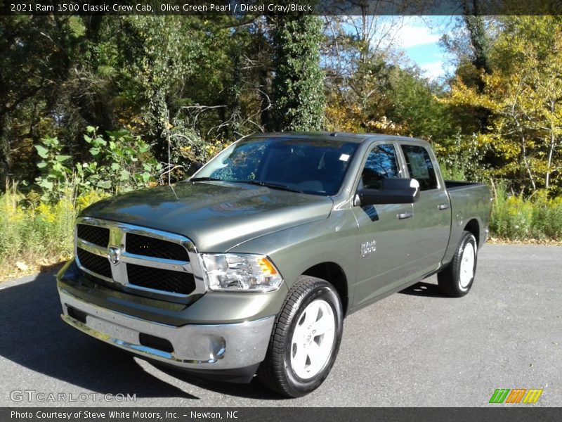 Olive Green Pearl / Diesel Gray/Black 2021 Ram 1500 Classic Crew Cab
