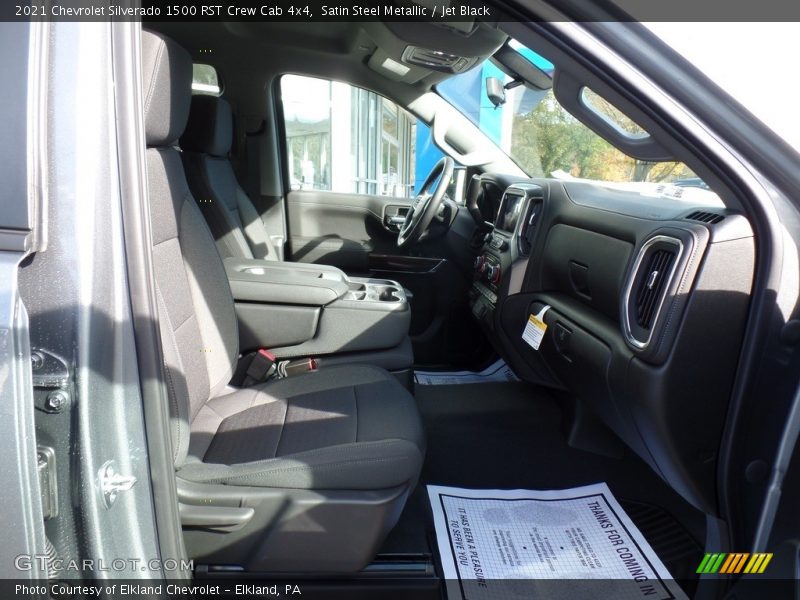 Satin Steel Metallic / Jet Black 2021 Chevrolet Silverado 1500 RST Crew Cab 4x4