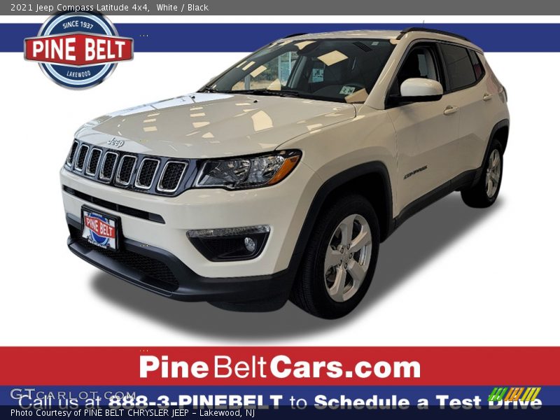 White / Black 2021 Jeep Compass Latitude 4x4