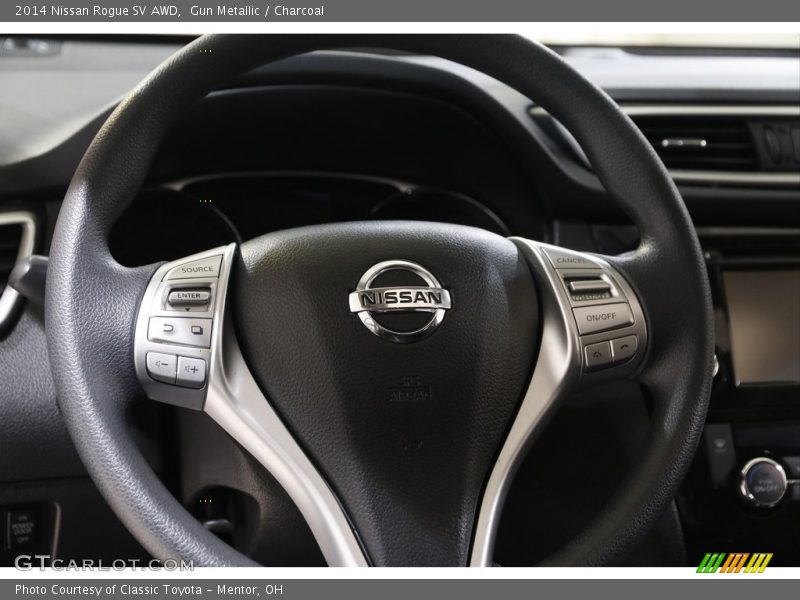 Gun Metallic / Charcoal 2014 Nissan Rogue SV AWD