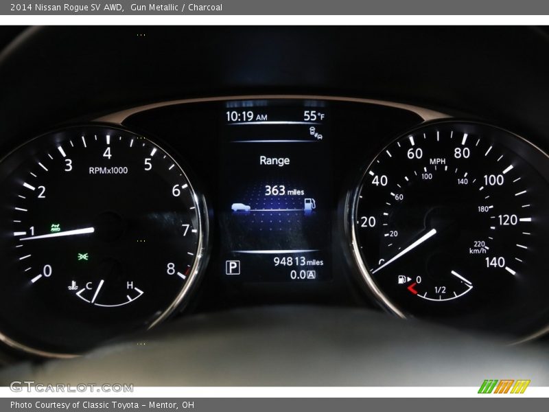 Gun Metallic / Charcoal 2014 Nissan Rogue SV AWD