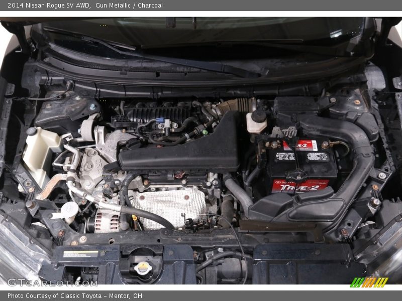 Gun Metallic / Charcoal 2014 Nissan Rogue SV AWD