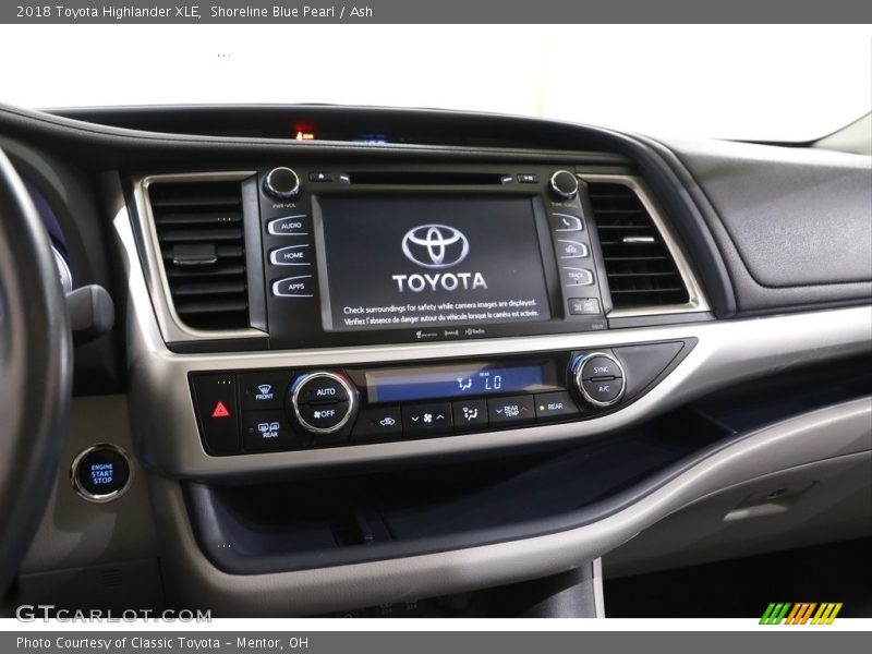 Shoreline Blue Pearl / Ash 2018 Toyota Highlander XLE