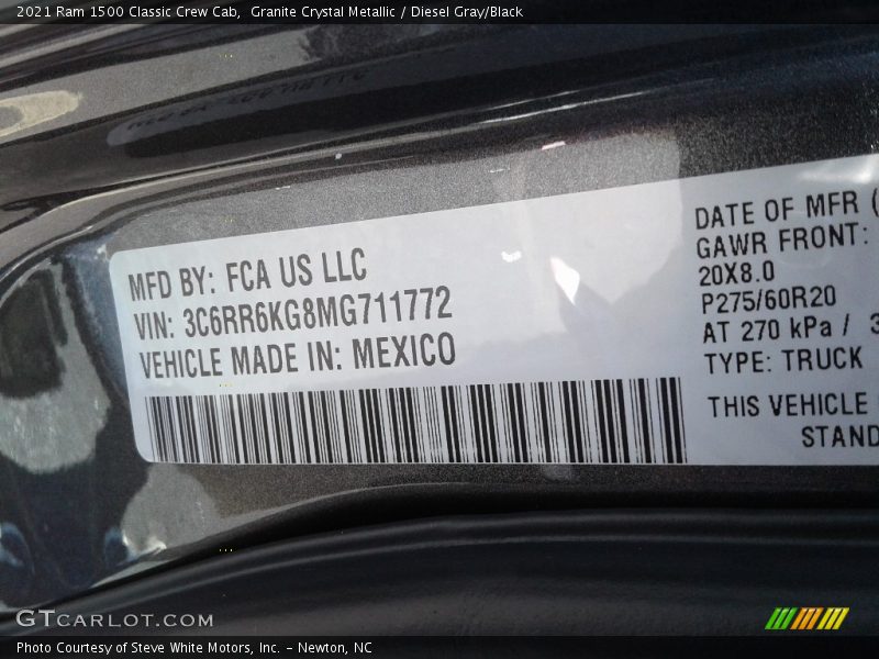 Granite Crystal Metallic / Diesel Gray/Black 2021 Ram 1500 Classic Crew Cab