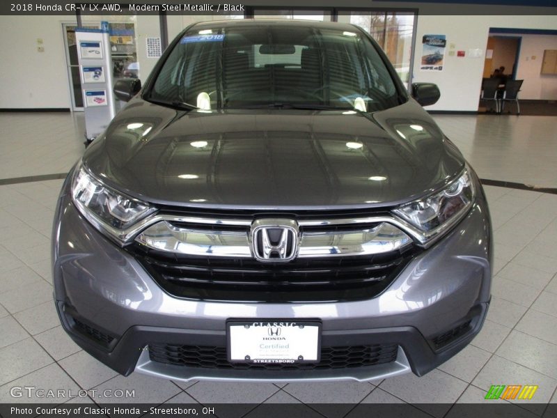 Modern Steel Metallic / Black 2018 Honda CR-V LX AWD