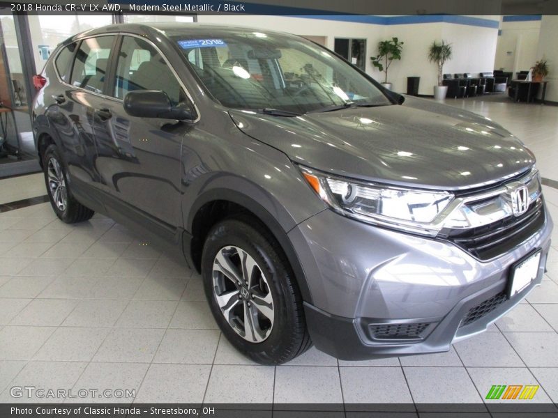 Modern Steel Metallic / Black 2018 Honda CR-V LX AWD