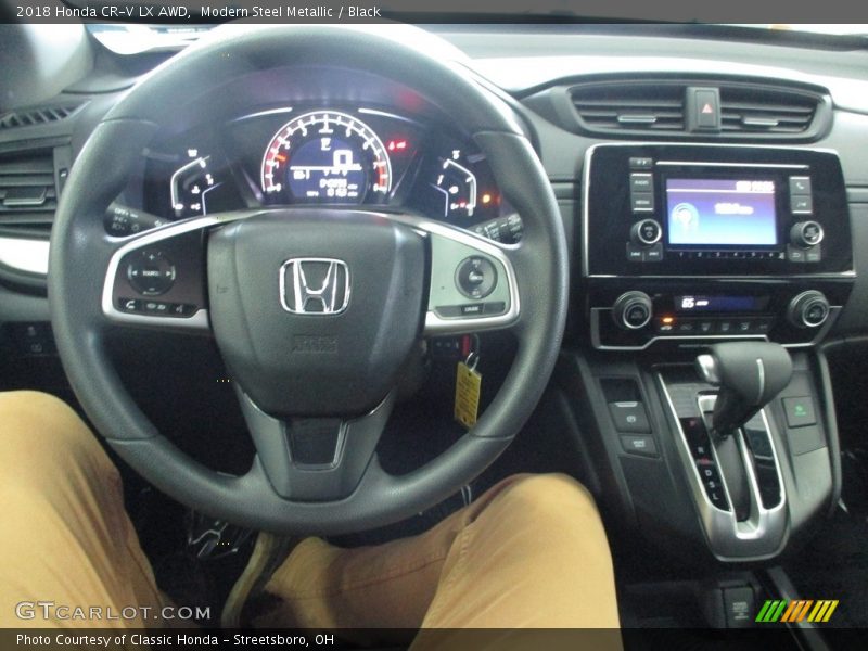 Modern Steel Metallic / Black 2018 Honda CR-V LX AWD
