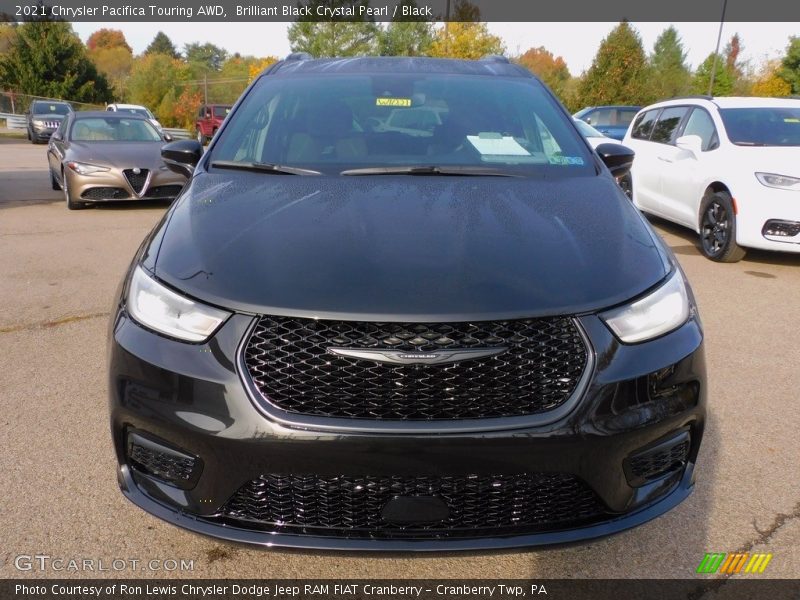 Brilliant Black Crystal Pearl / Black 2021 Chrysler Pacifica Touring AWD