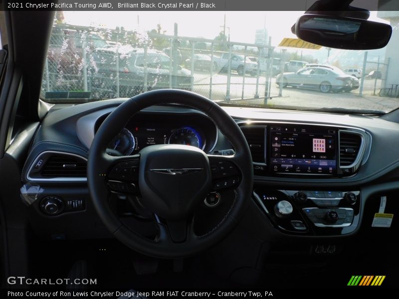 Brilliant Black Crystal Pearl / Black 2021 Chrysler Pacifica Touring AWD