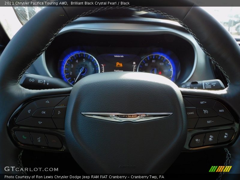 Brilliant Black Crystal Pearl / Black 2021 Chrysler Pacifica Touring AWD