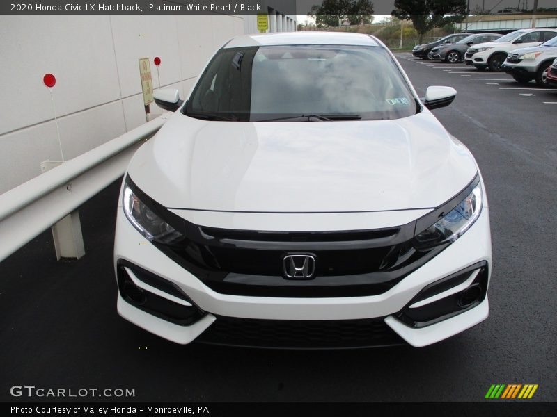 Platinum White Pearl / Black 2020 Honda Civic LX Hatchback