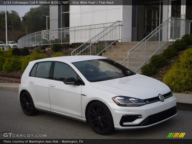 Oryx White Pearl / Titan Black 2019 Volkswagen Golf R 4Motion W/DCC. NAV.