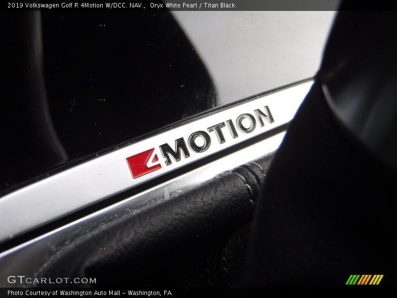 Oryx White Pearl / Titan Black 2019 Volkswagen Golf R 4Motion W/DCC. NAV.