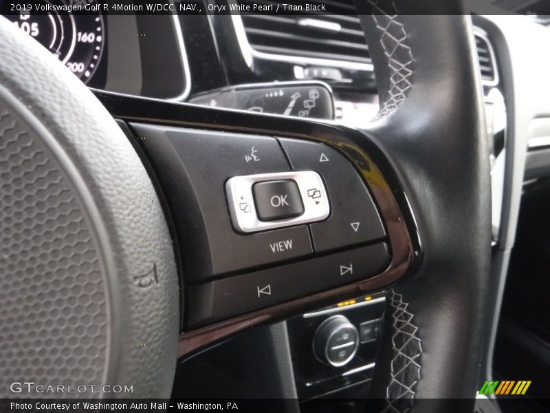 Oryx White Pearl / Titan Black 2019 Volkswagen Golf R 4Motion W/DCC. NAV.