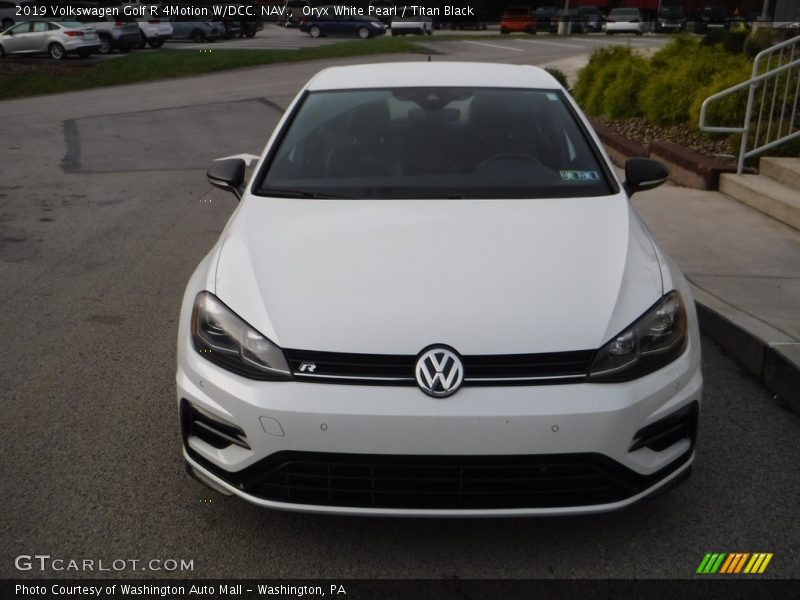 Oryx White Pearl / Titan Black 2019 Volkswagen Golf R 4Motion W/DCC. NAV.