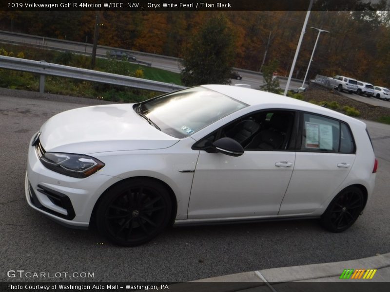 Oryx White Pearl / Titan Black 2019 Volkswagen Golf R 4Motion W/DCC. NAV.