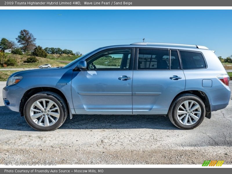 Wave Line Pearl / Sand Beige 2009 Toyota Highlander Hybrid Limited 4WD