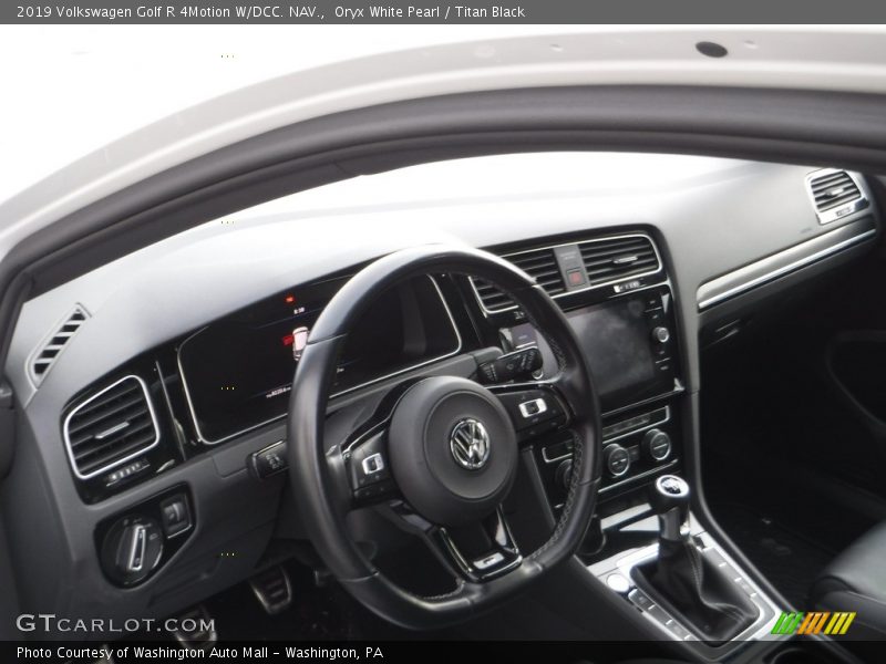 Oryx White Pearl / Titan Black 2019 Volkswagen Golf R 4Motion W/DCC. NAV.