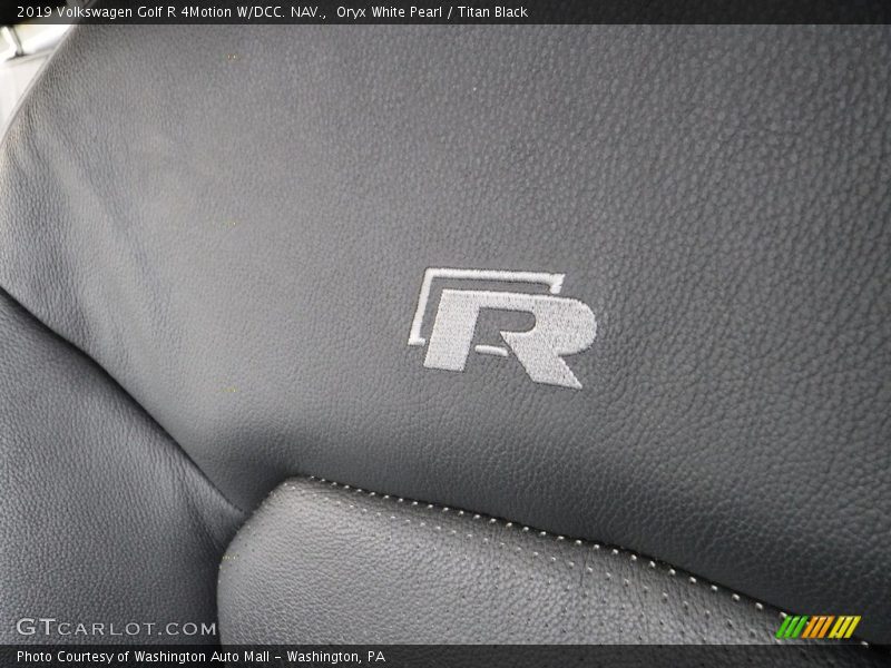 Oryx White Pearl / Titan Black 2019 Volkswagen Golf R 4Motion W/DCC. NAV.