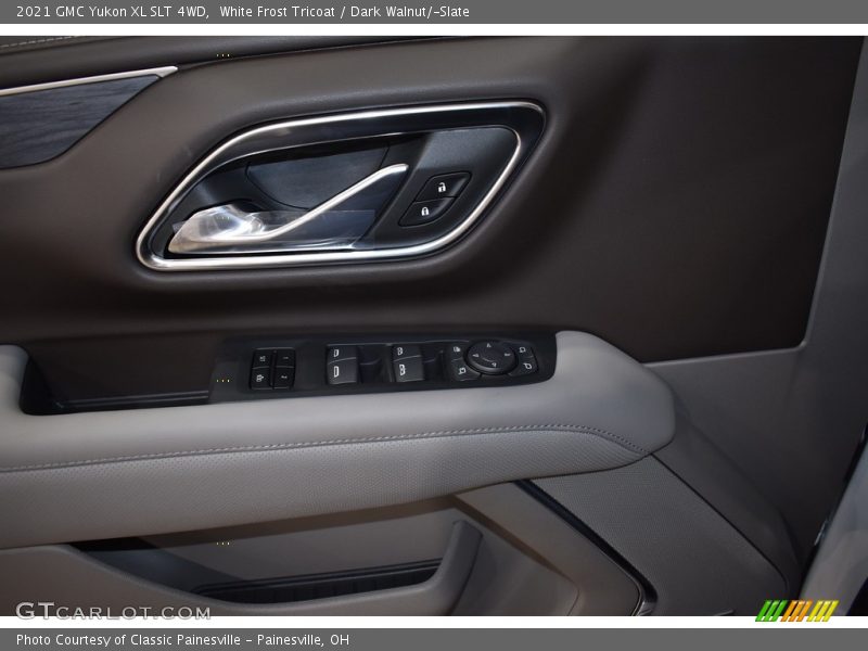 White Frost Tricoat / Dark Walnut/­Slate 2021 GMC Yukon XL SLT 4WD
