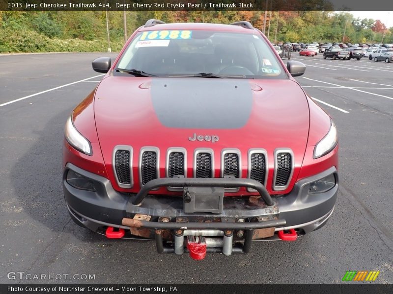 Deep Cherry Red Crystal Pearl / Trailhawk Black 2015 Jeep Cherokee Trailhawk 4x4