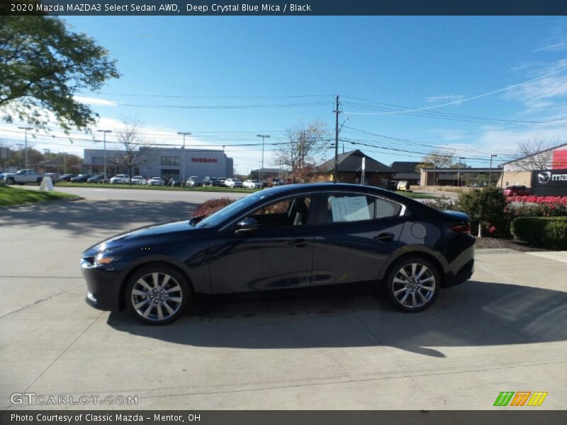 Deep Crystal Blue Mica / Black 2020 Mazda MAZDA3 Select Sedan AWD