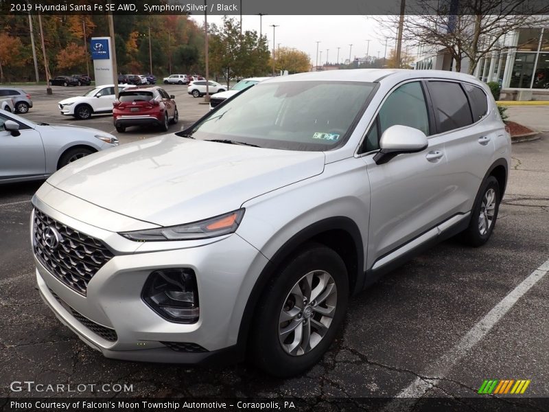 Symphony Silver / Black 2019 Hyundai Santa Fe SE AWD