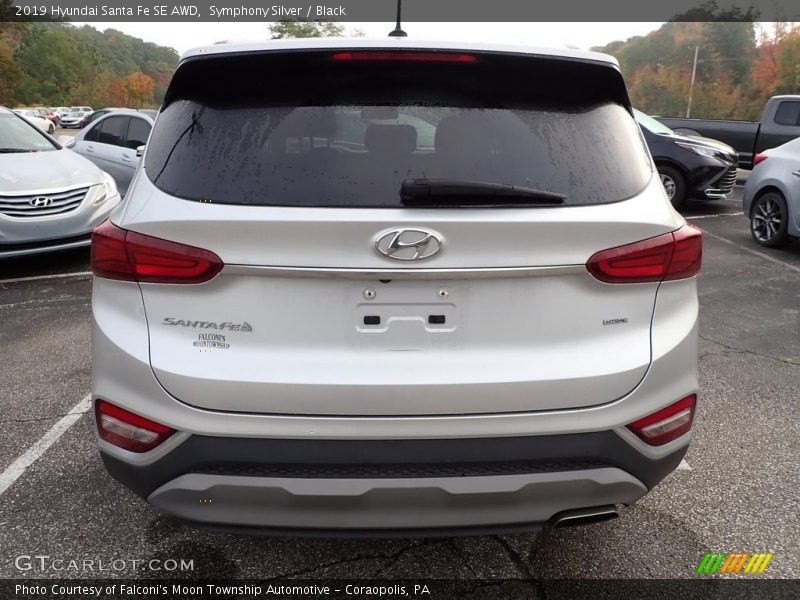 Symphony Silver / Black 2019 Hyundai Santa Fe SE AWD