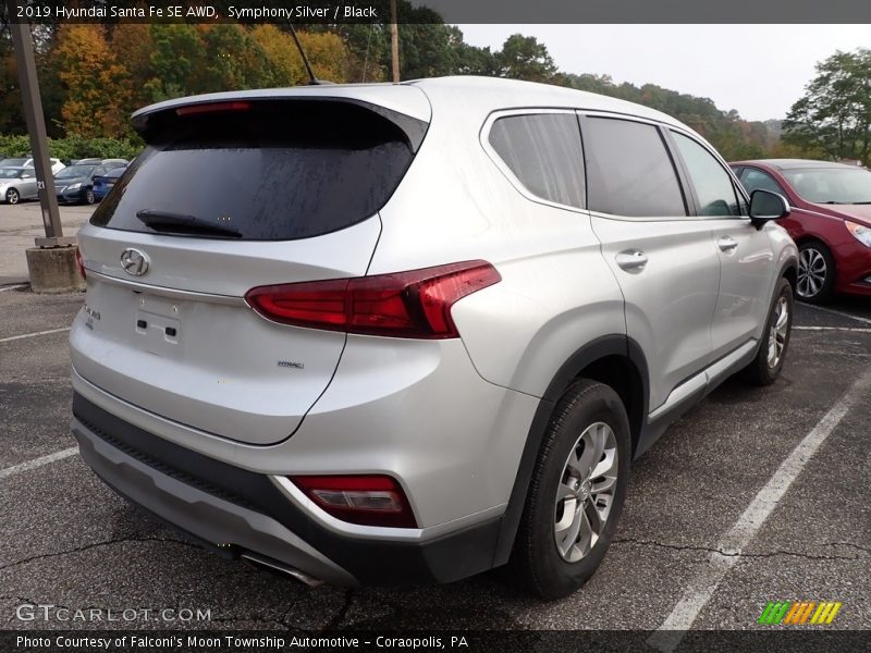 Symphony Silver / Black 2019 Hyundai Santa Fe SE AWD