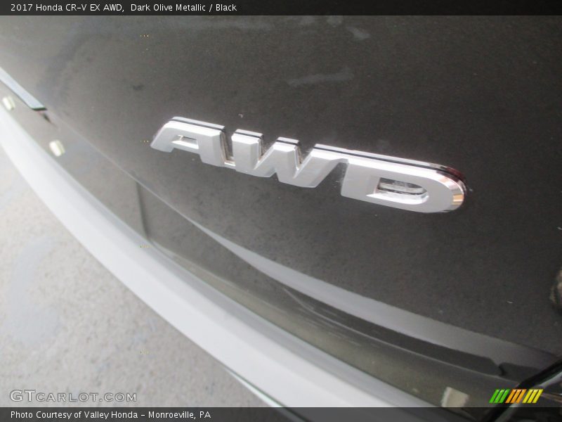 Dark Olive Metallic / Black 2017 Honda CR-V EX AWD
