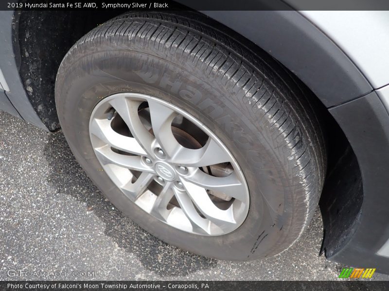Symphony Silver / Black 2019 Hyundai Santa Fe SE AWD