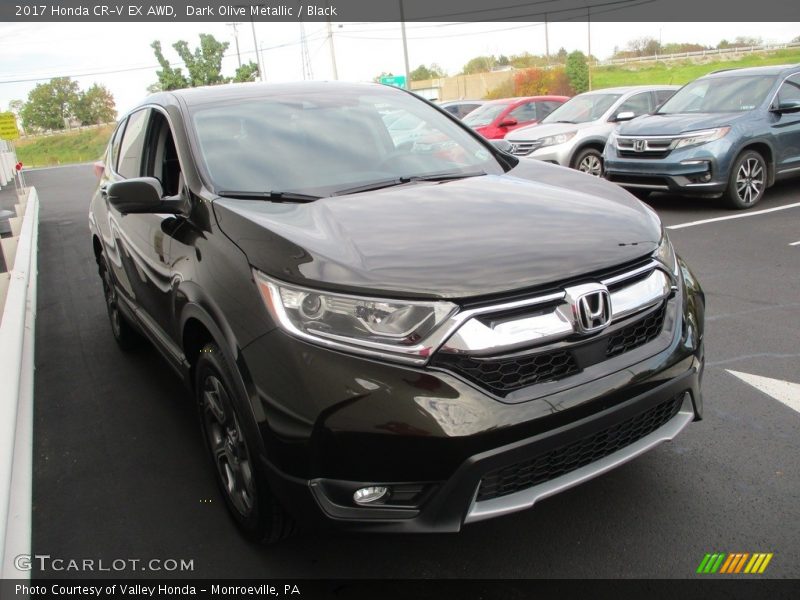 Dark Olive Metallic / Black 2017 Honda CR-V EX AWD