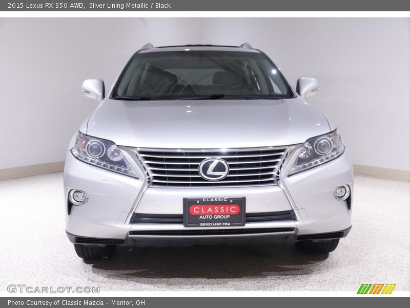 Silver Lining Metallic / Black 2015 Lexus RX 350 AWD