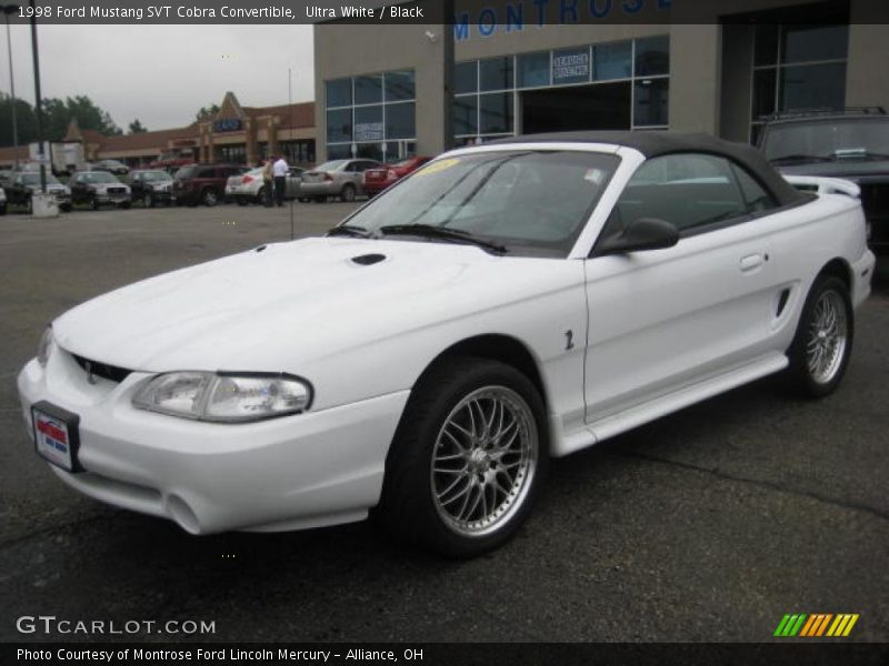 Ultra White / Black 1998 Ford Mustang SVT Cobra Convertible