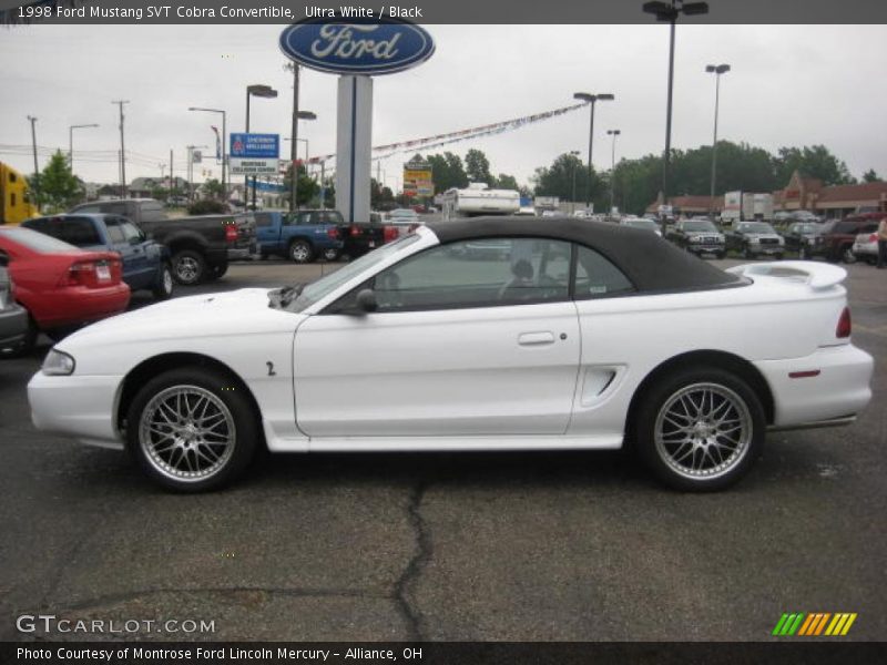 Ultra White / Black 1998 Ford Mustang SVT Cobra Convertible