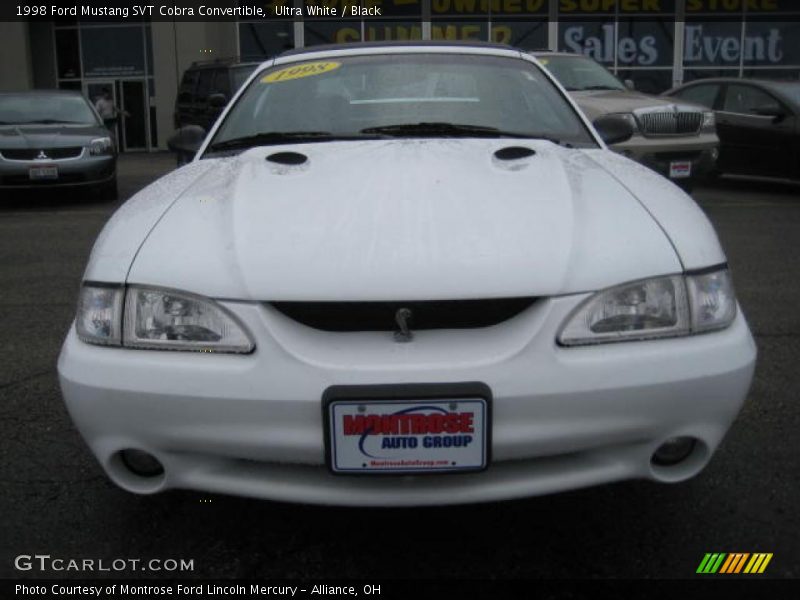 Ultra White / Black 1998 Ford Mustang SVT Cobra Convertible