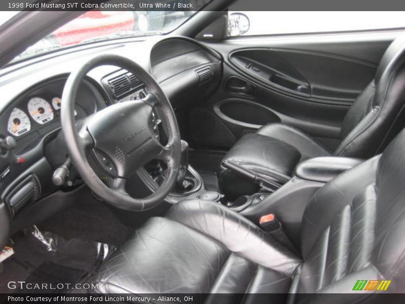 Ultra White / Black 1998 Ford Mustang SVT Cobra Convertible