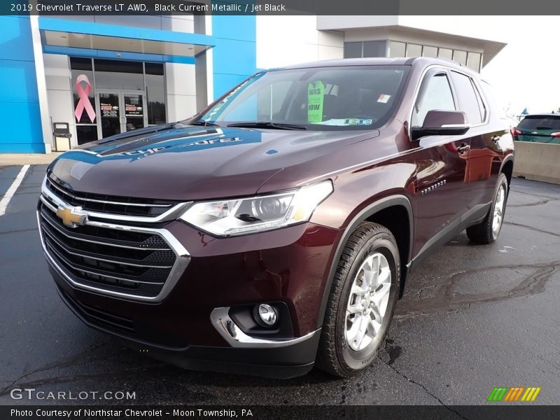 Black Current Metallic / Jet Black 2019 Chevrolet Traverse LT AWD
