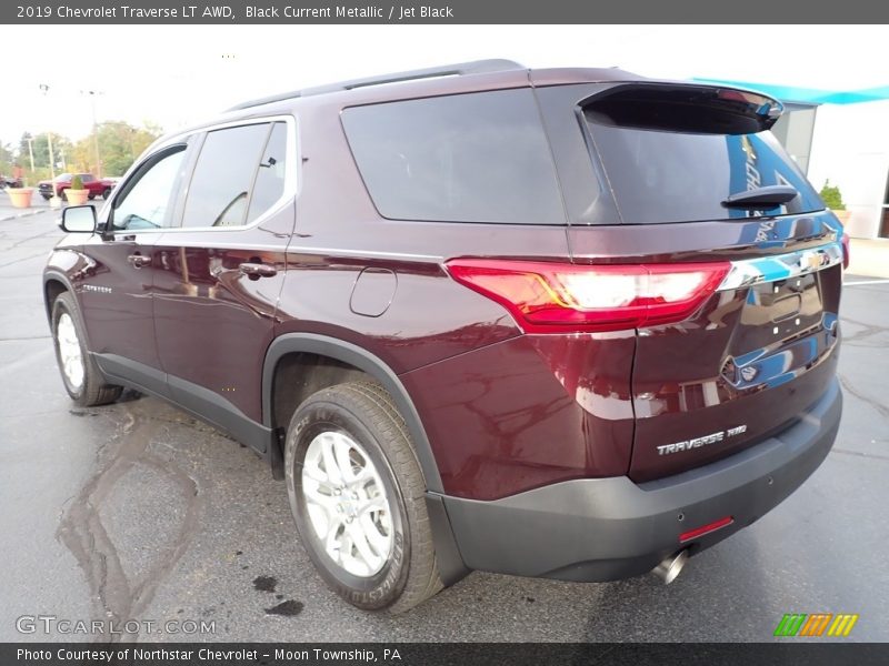 Black Current Metallic / Jet Black 2019 Chevrolet Traverse LT AWD