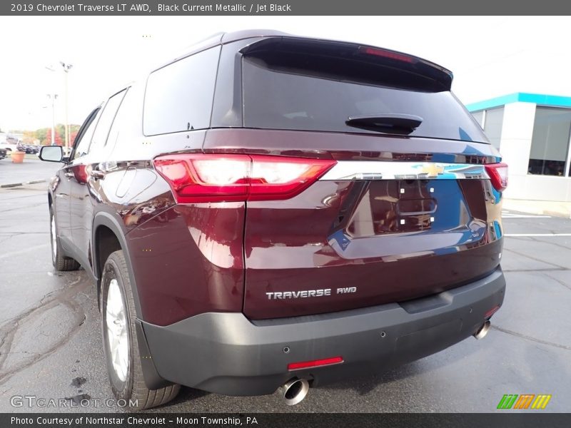 Black Current Metallic / Jet Black 2019 Chevrolet Traverse LT AWD