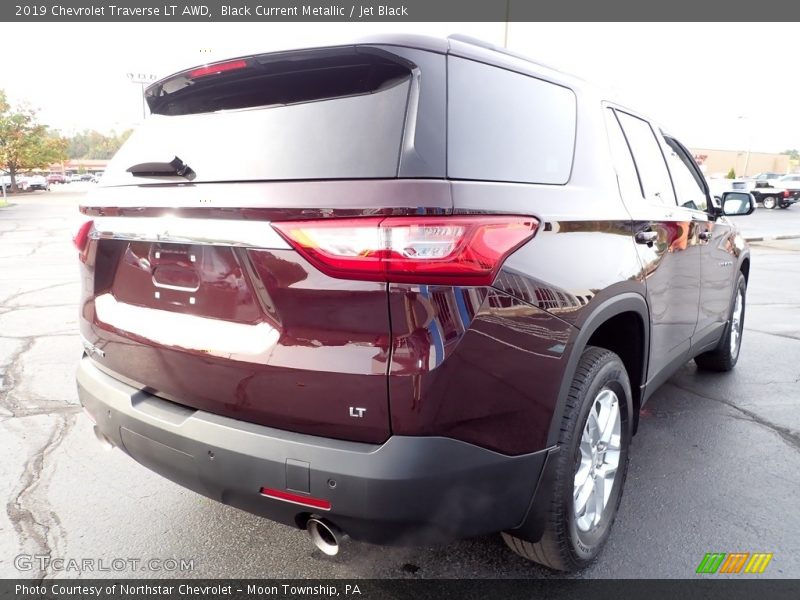 Black Current Metallic / Jet Black 2019 Chevrolet Traverse LT AWD